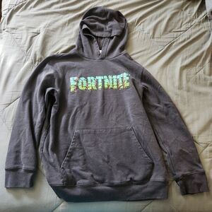 Fortnite Kids' Black Hoodie with Colorblock Logo